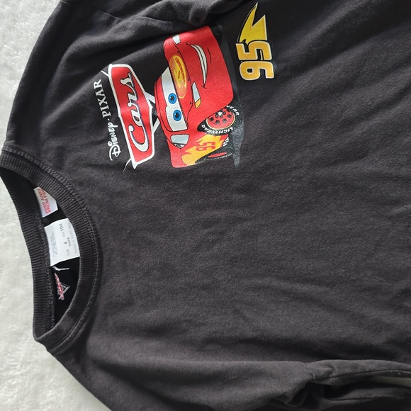 Zara Kids Long Sleeve Tee - Black with Cars Lightning Mcqueen Design - Picture 3 of 13
